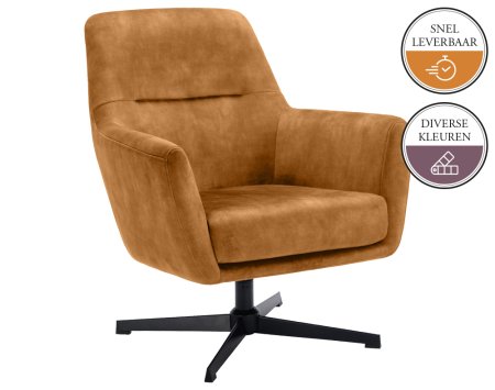 SORENA Draaifauteuil Adore, cognac SORENA Draaifauteuil Adore, cognac