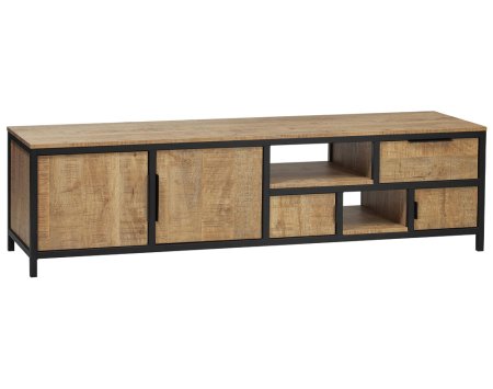 TISDALE TV-kast groot 4deurs/1la/2 open vakken TISDALE TV-kast groot 4deurs/1la/2 open vakken