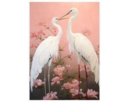 PINK LOVE BIRDS Wanddecoratie PINK LOVE BIRDS Wanddecoratie