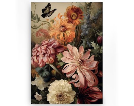 VINTAGE FLOWERS Wanddecoratie