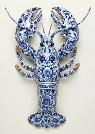 BLUE LOBSTER Wanddecoratie