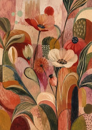 WILD BLOOM RED Wanddecoratie WILD BLOOM RED Wanddecoratie