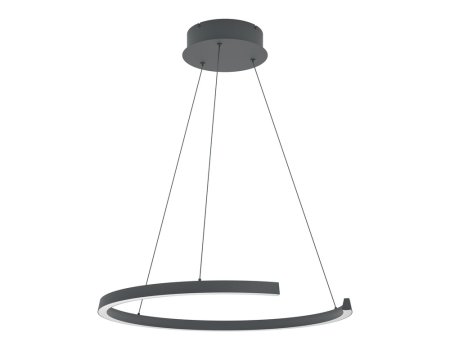 LIVORNO Hanglamp &Oslash;80 zwart up&down 1 open cirkelvorm