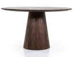 KANYA Eettafel rond 130, Bruin KANYA Eettafel rond 130, Bruin